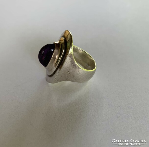 Wladis ezüst gyűrű lila