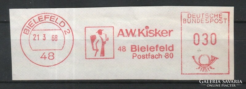 Gépi bérmentesítés kivágáson  0029 (Bundes) Bielefeld 2   1968