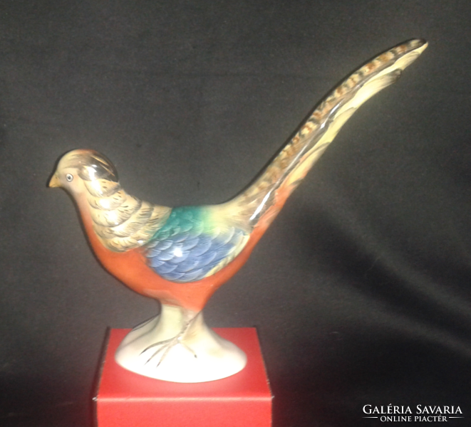 Bodrogkeresztúr ceramic pheasant / figurine / 12/22 cm