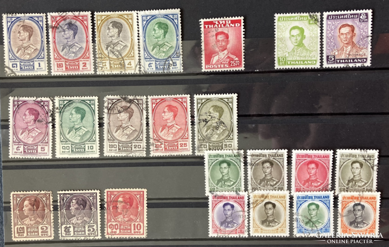 Sziám - Thailand bélyegek a XX. század elejéről