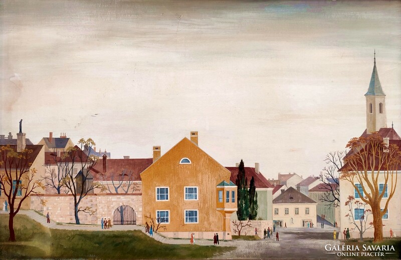Magyar festő ( 1940 körül ) Városi nyugalom