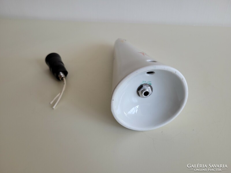 Retro Hollóházi porcelán lámpa lámpatest mid century