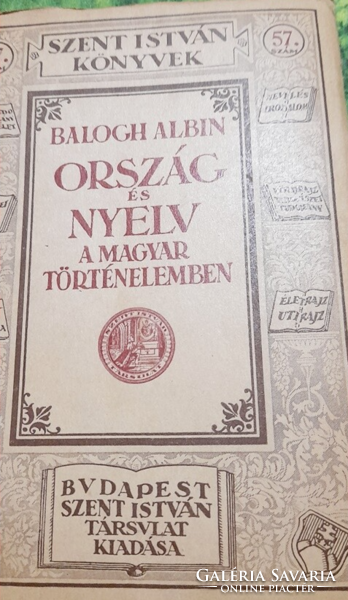 Country and language in Hungarian history (St. István) - 1928 in Balogh album