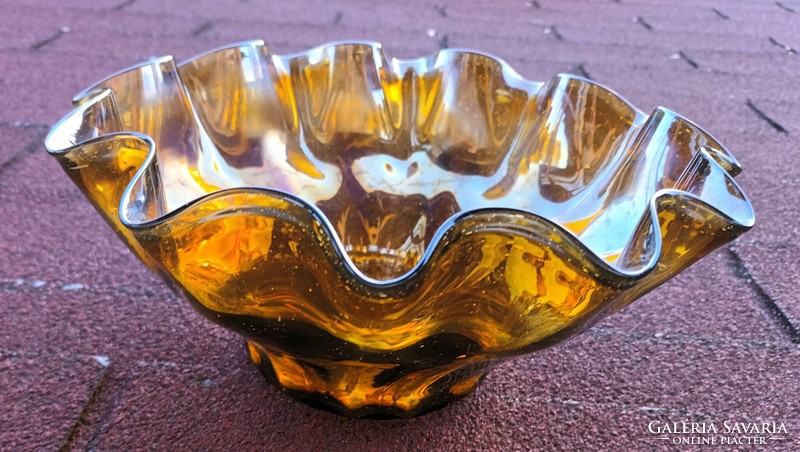 Borostyán Fújt üveg Asztalközép