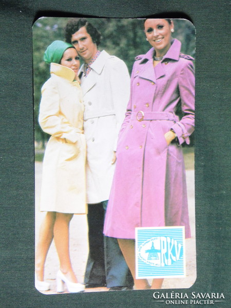 Card calendar, clothing company, Győr, Mosonmagyaróvár, Kapuvár, female model, 1978