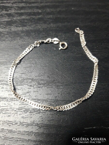 Silver bracelet - twisted style - 18 cm