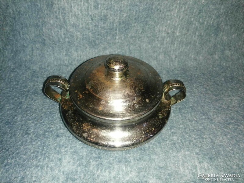 Antique metal sugar bowl (a2)