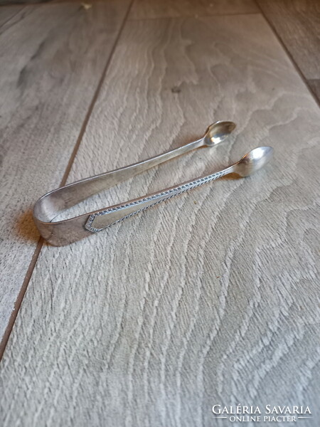 Nice old silver-plated sugar tongs (12x4x1.3 cm)