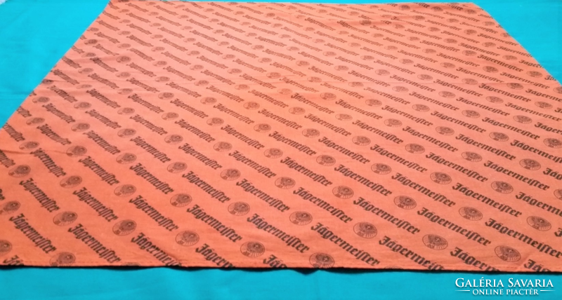 Jägermeister feliratos / mintás pamutvászon textil terítő 66 x 66 cm
