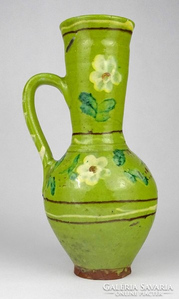 1O965 antique ~1910 green glazed Transylvanian Torda bowl 24 cm