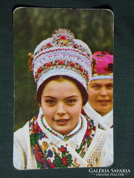 Card calendar, Ibus travel agency, national costume 1975