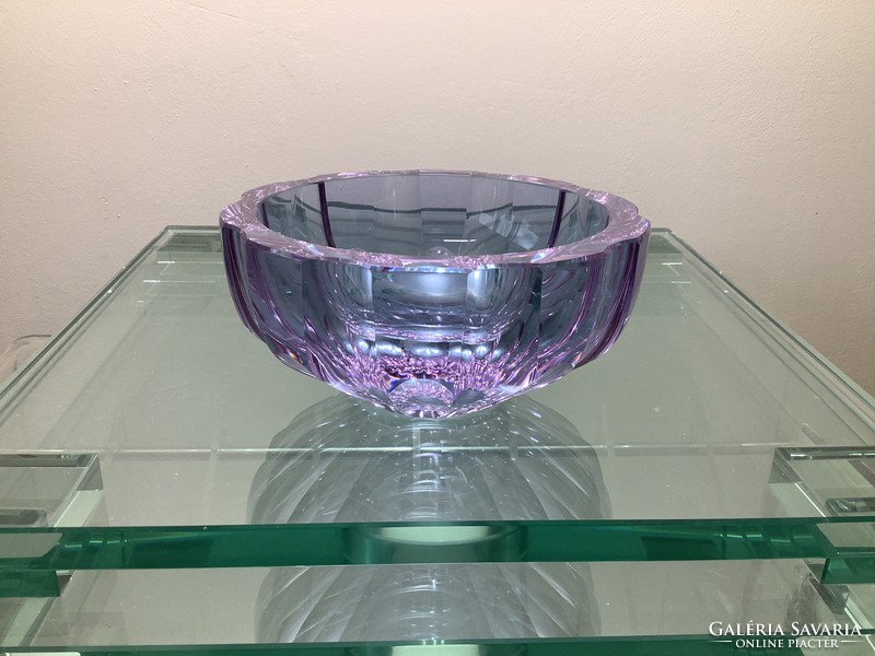 French or Czech purple exclusive crystal bowl. (modern)
