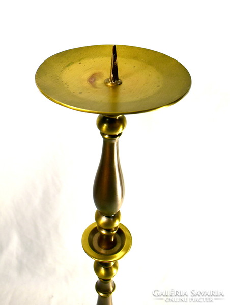 A very large and massive pillar copper candle holder!