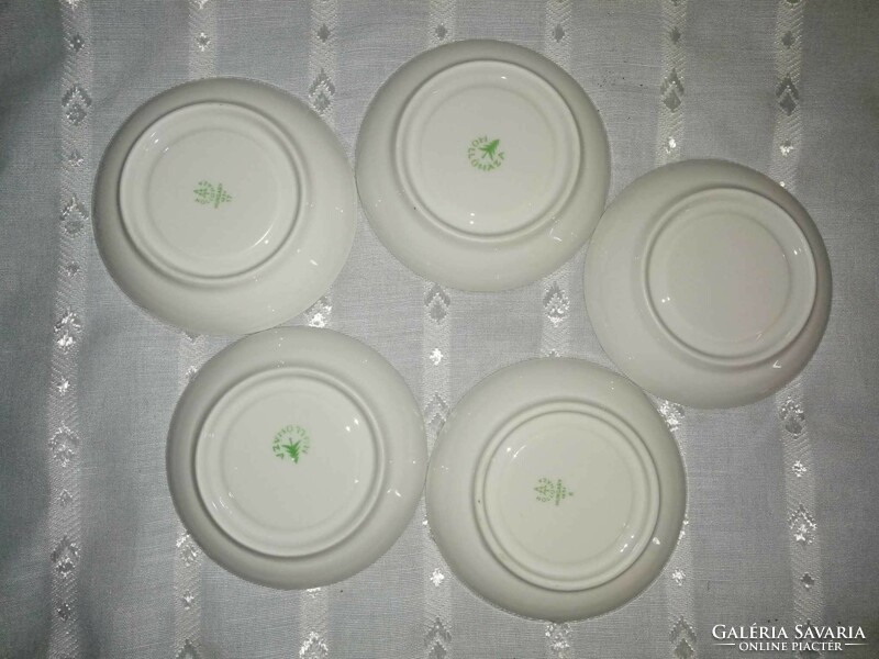 MKM feliratú Hollóházi porcelán csészealátét 5 db egyben (A6)