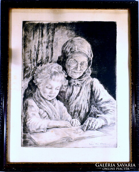 Illés Edvi aladárne, Etel Karády (1877 – 1963) with her grandmother