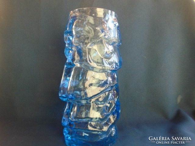 Vintage art glass vase abstract exbor Czech 1964-66 nearly 2000 grams