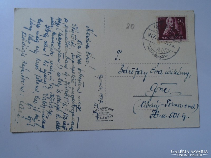 D198851  GYOMA    1940k  régi képeslap   Bártfay  - Gönc