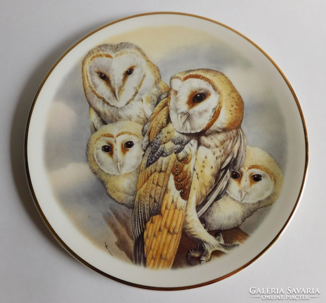 Angol madaras tányér - Gyöngybagoly család 22 cm
