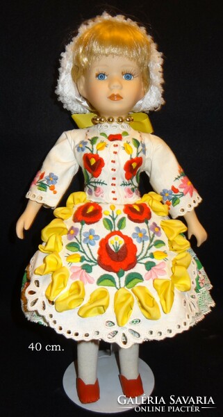 Kalocsai porcelain doll