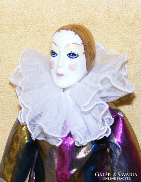 Venetian carnival porcelain doll