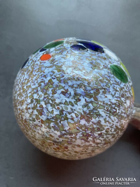 Old, thick glass rose ball, a special feature in a rich dotted color