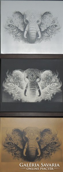 Indiai elefánt hármas