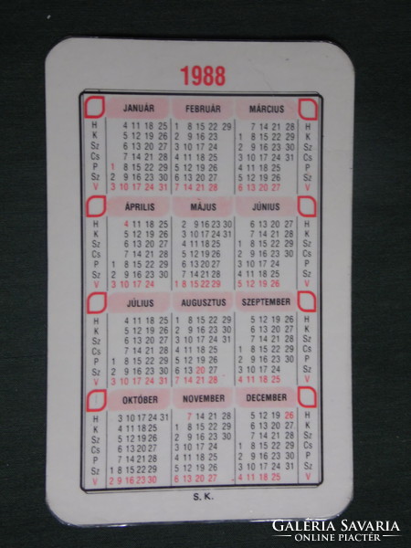 Card calendar, sopiana machine factory, Pécs, packaging machine, 1988