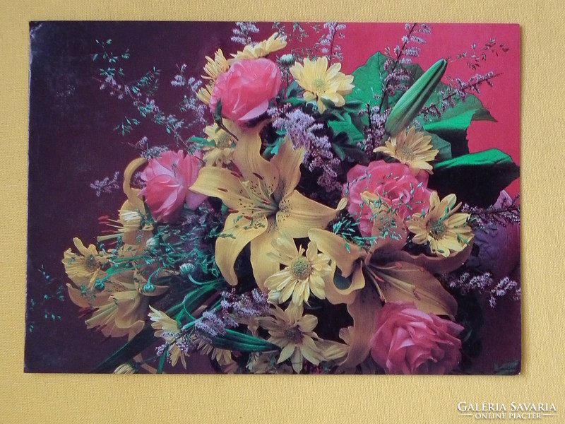 Running postcards with flowers, 5 pieces - according to the photos /02/