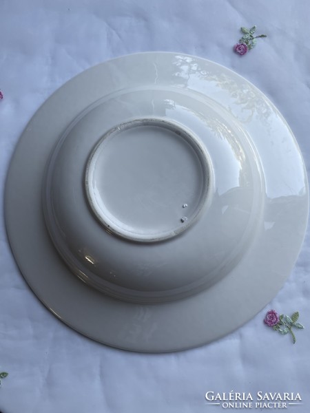 Large white deep plate