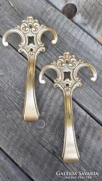 Baroque copper three-prong hangers, hangers 2 pairs
