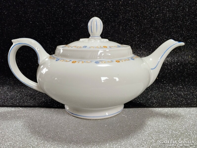 Porcelain teapot with flower pattern