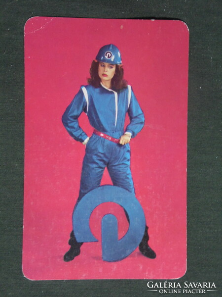 Kártyanaptár,Dunaferr,dunai vasmű,Dunaújváros,erotikus női modell,, 1985