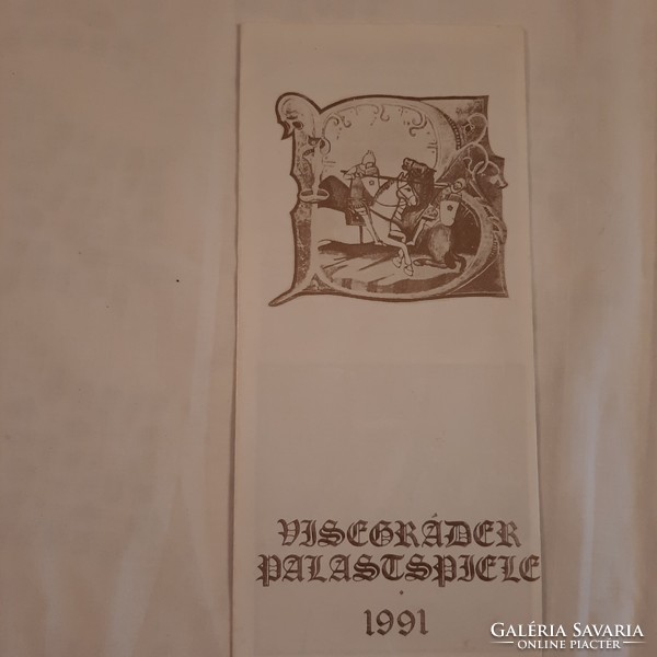 Visegrad Palace Games 1991 brochure in German