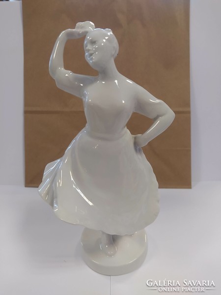 Antique Zsolnay porcelain dancing girl