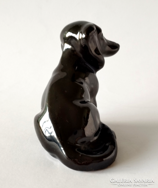 Glazed ceramic dachshund / dog figure, nipp