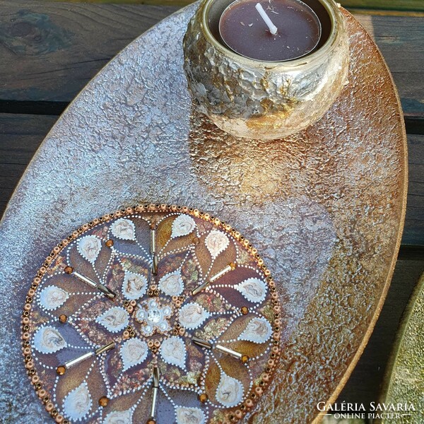 Tabletop mandala candle holder