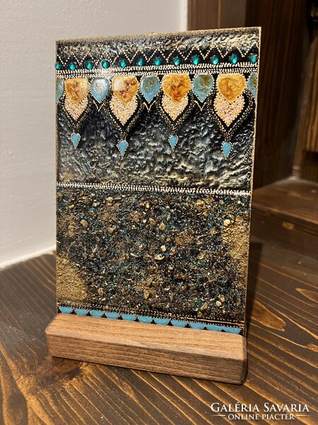Table standing decorative mandala plaque