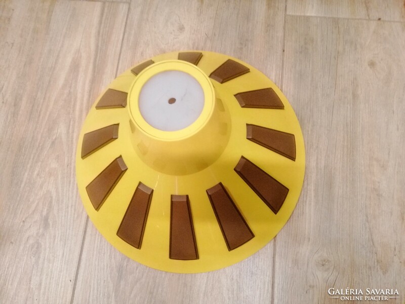 A rare find! Vintage plastic yellow pendant lamp, 70s
