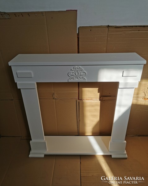 White false fireplace frame