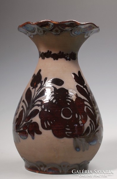 Vase of majolica from Hódmezővásárhely, hmv csenki i. 1930s.