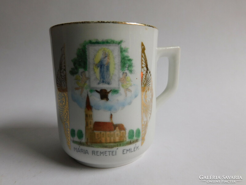 Antique Zsolnay mug rarity - Maria Hermitage souvenir