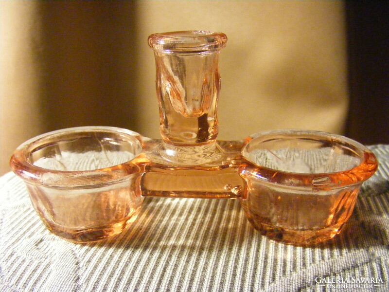 Pink glass salt shaker