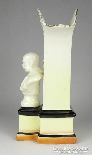1P017 antique József Ferenc faience memorial vase 1917 25 cm