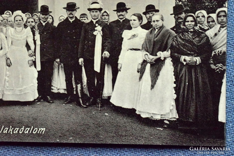 Old photo postcard - Besseniőtelki - Besseniőtelki wedding