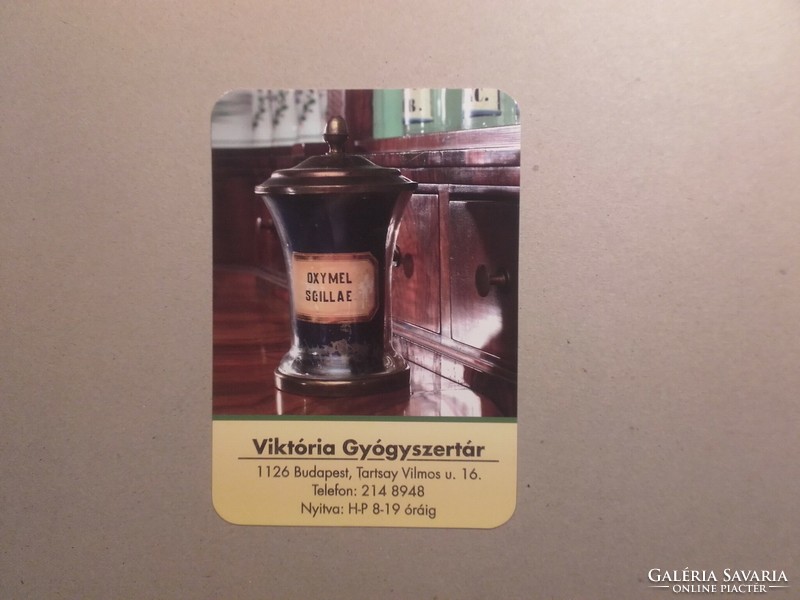Hungary, card calendar - Budapest, Victoria Pharmacy 2015