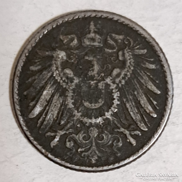 1915.Németország 5 reich pfennig,  (589)