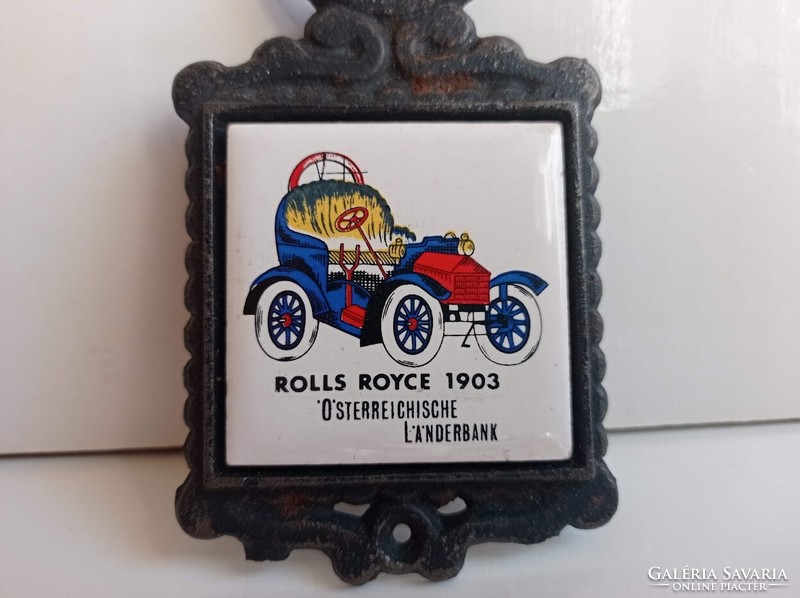 Vintage car Rolls Royce porcelain bottle opener with insert