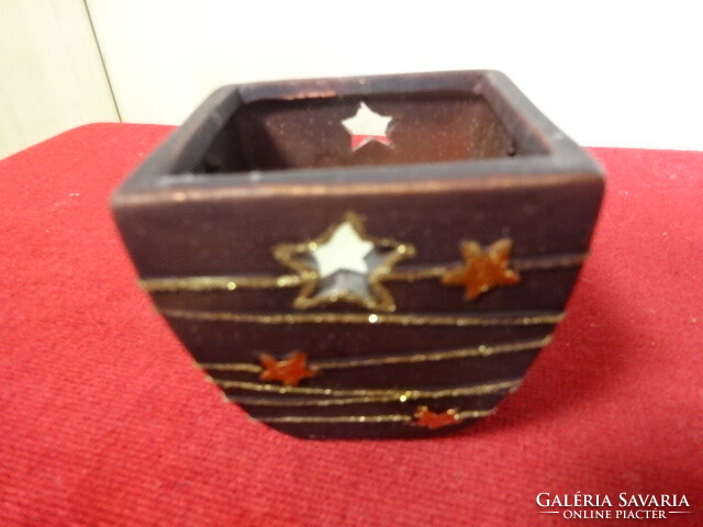 Glazed ceramic, Christmas candle holder, height 6.6 cm. Jokai.