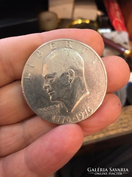 Eisenhower liberty bell moon silver 1 dollar coin 1976