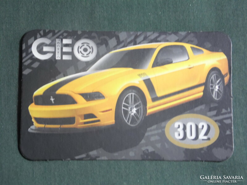 Card calendar, geo, ford mustang boss 302 car 2014